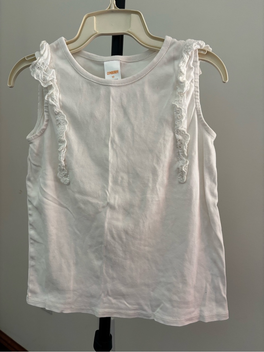 Gymboree White Lace-Trim Tank Top for Girls
